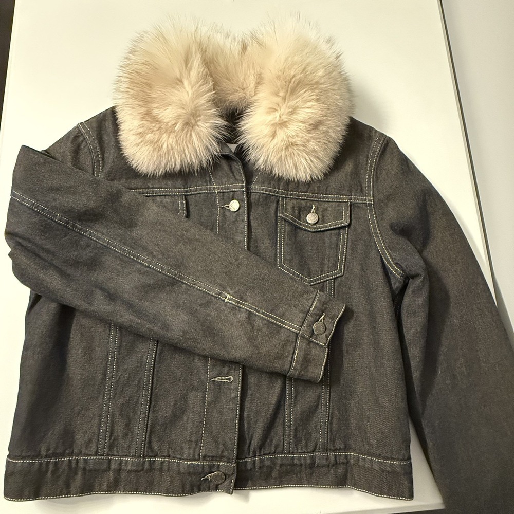 Vintage Alexander McQueen Black Denim Trucker Jacket Men/Women‎ Italy Authentic